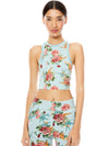 MELVA CAMO RACER BACK CROP TOP-ALICE + OLIVIA