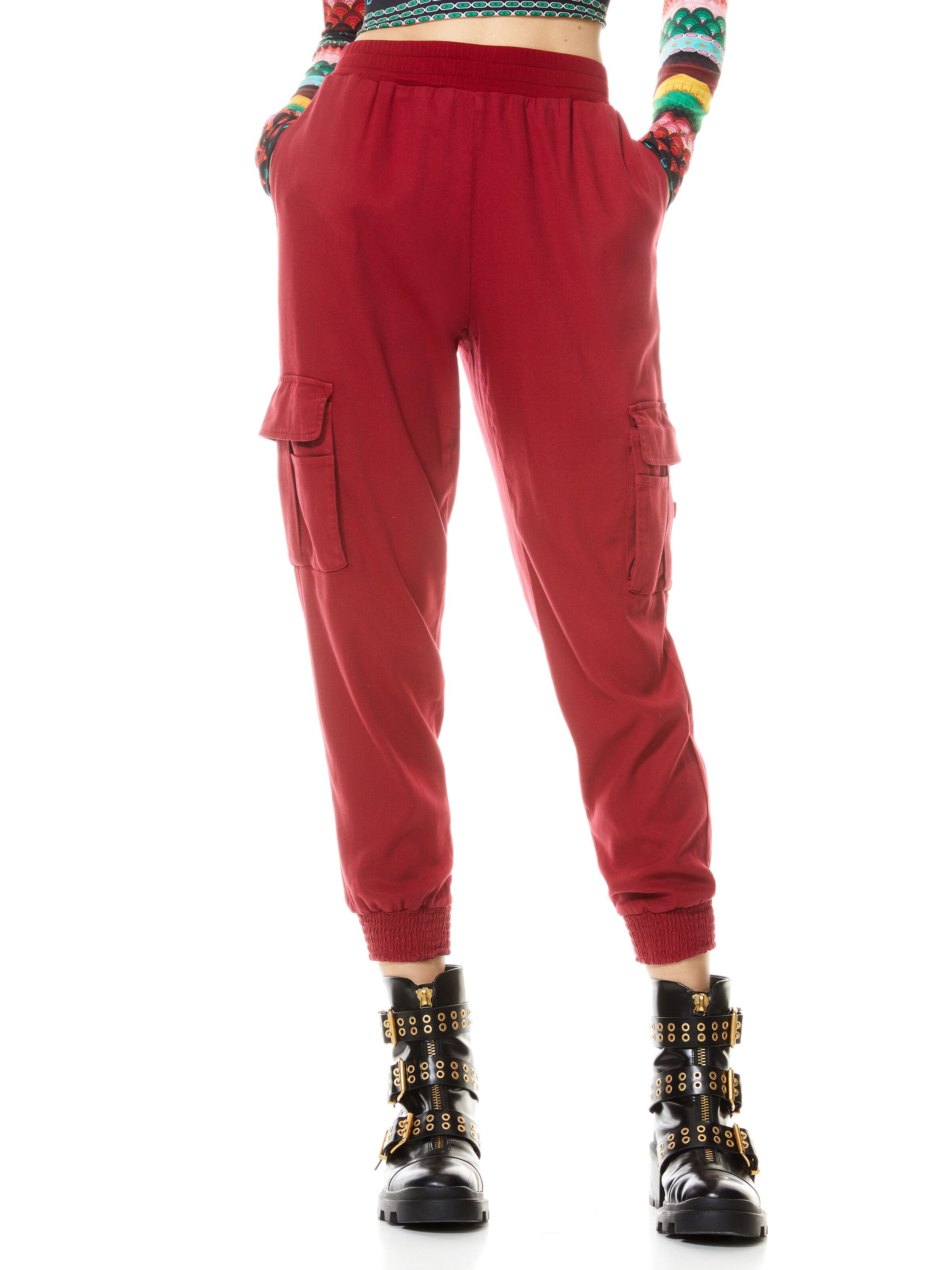 DEDE SMOCKED WAIST CARGO PANT-ALICE + OLIVIA