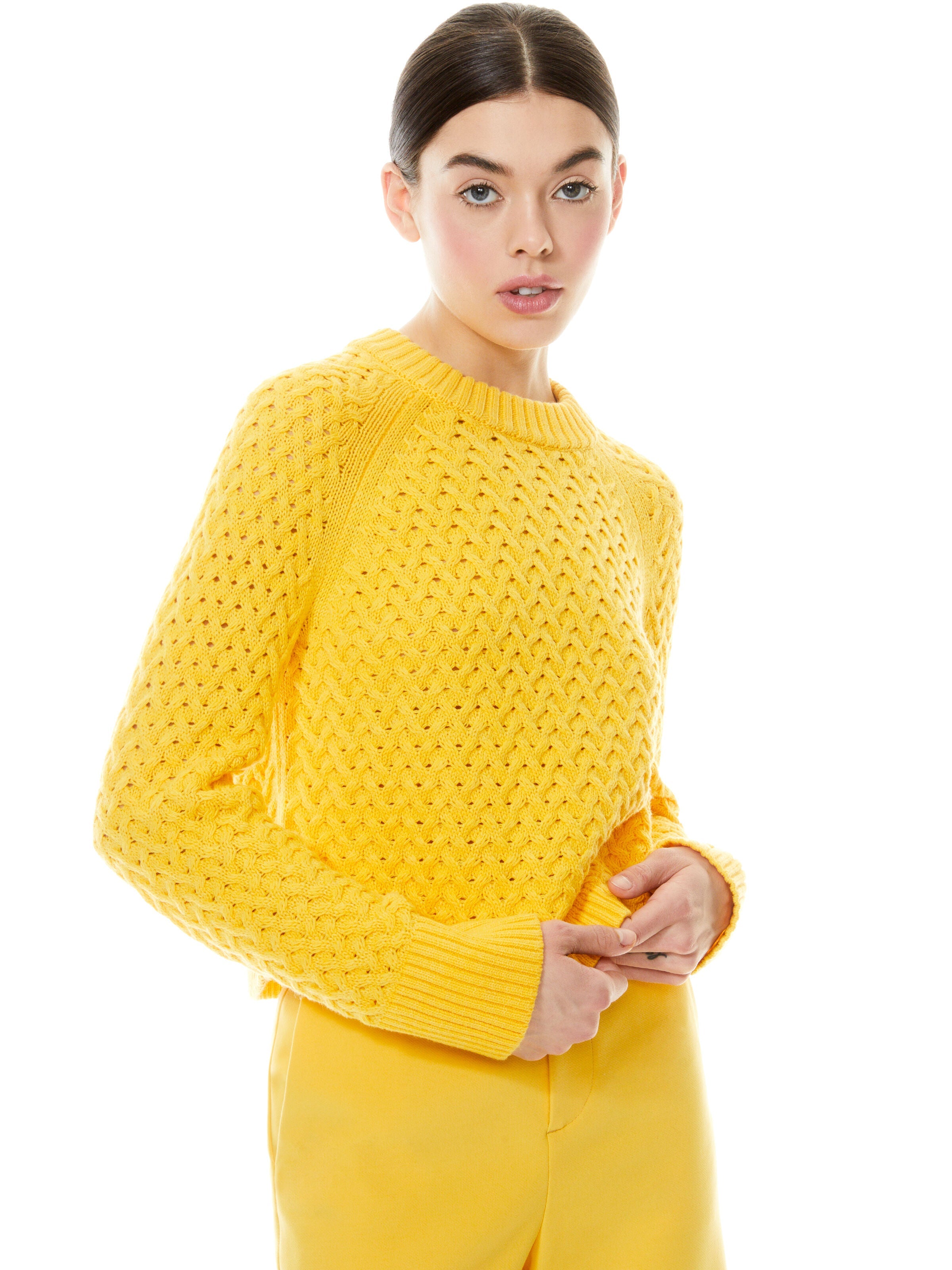LETA CROPPED PULLOVER-ALICE + OLIVIA
