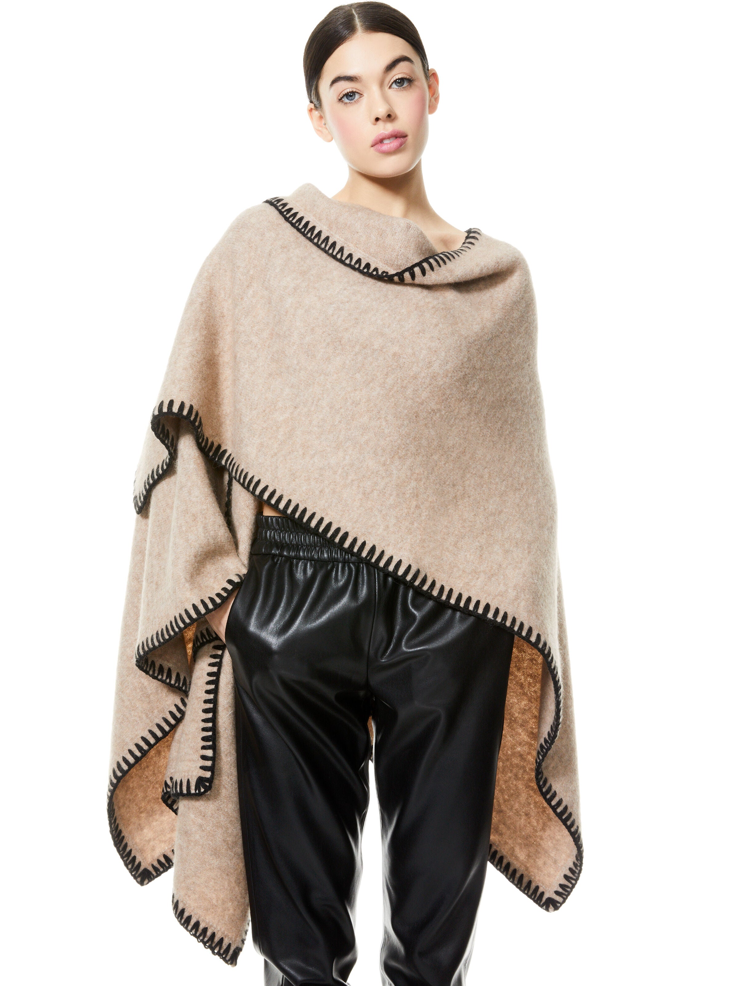 KAMALA OVERSIZED PONCHO-ALICE + OLIVIA