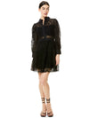ANAYA COLLARED LACE MINI DRESS-Black-ALICE + OLIVIA