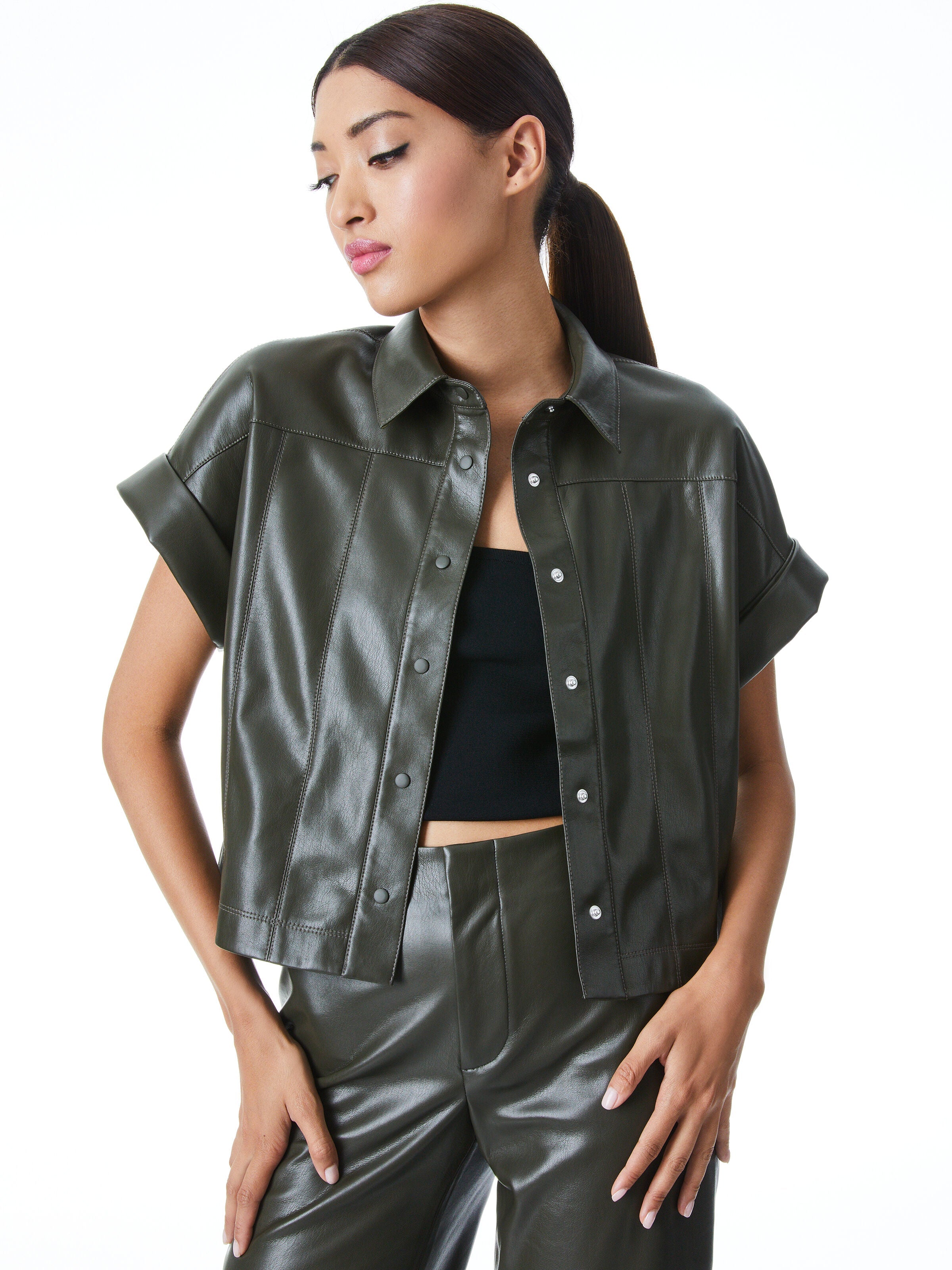 EDYTH VEGAN TOP-ALICE + OLIVIA