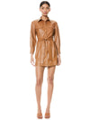 MIRANDA VEGAN TIE WAIST MINI DRESS-ALICE + OLIVIA