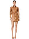 MIRANDA VEGAN TIE WAIST MINI DRESS-ALICE + OLIVIA
