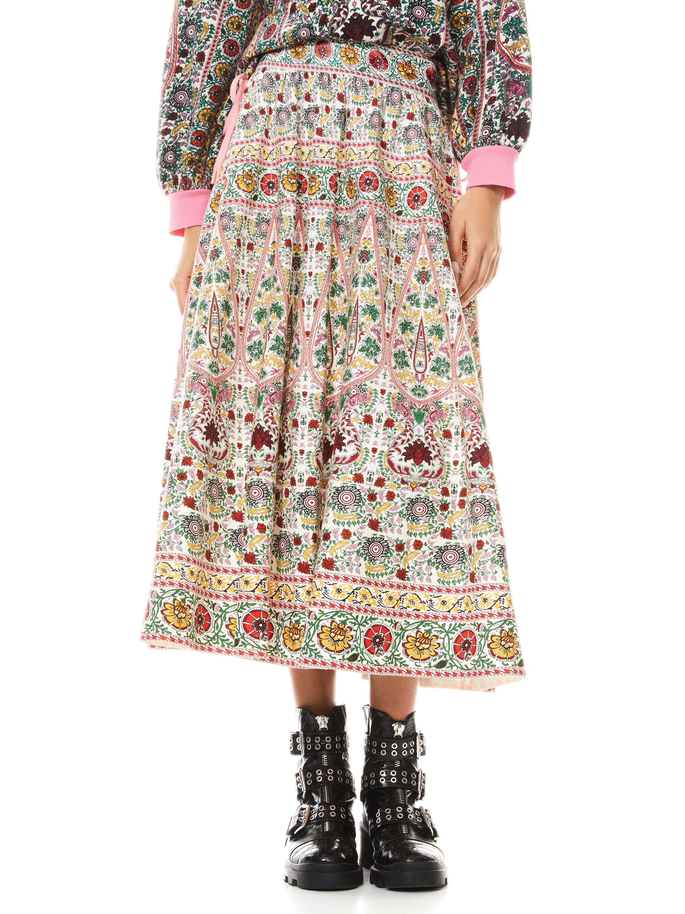EARLA EMBROIDERED MIDI SKIRT-ALICE + OLIVIA