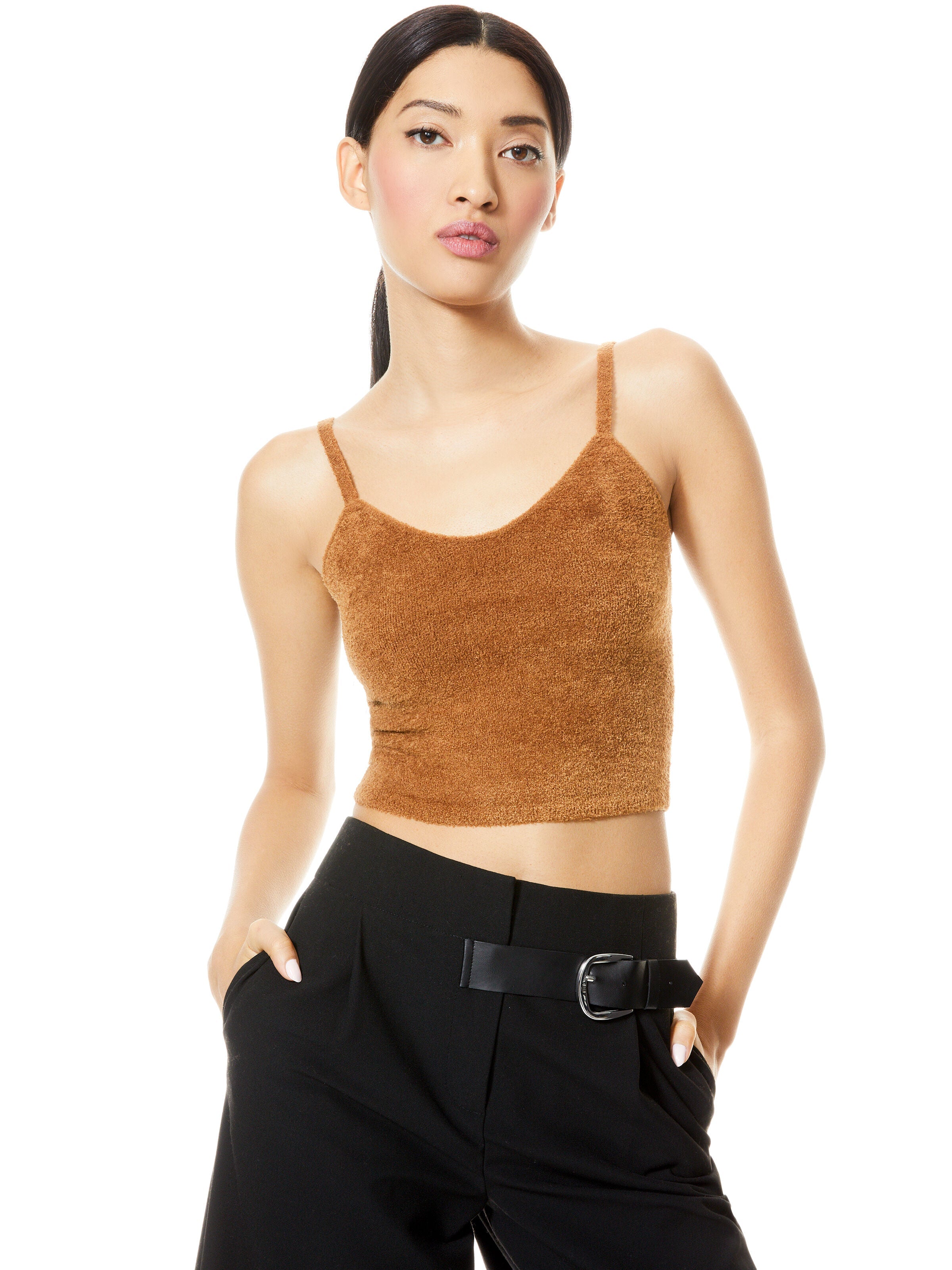 RHEA FUZZY CROPPED TANK-ALICE + OLIVIA