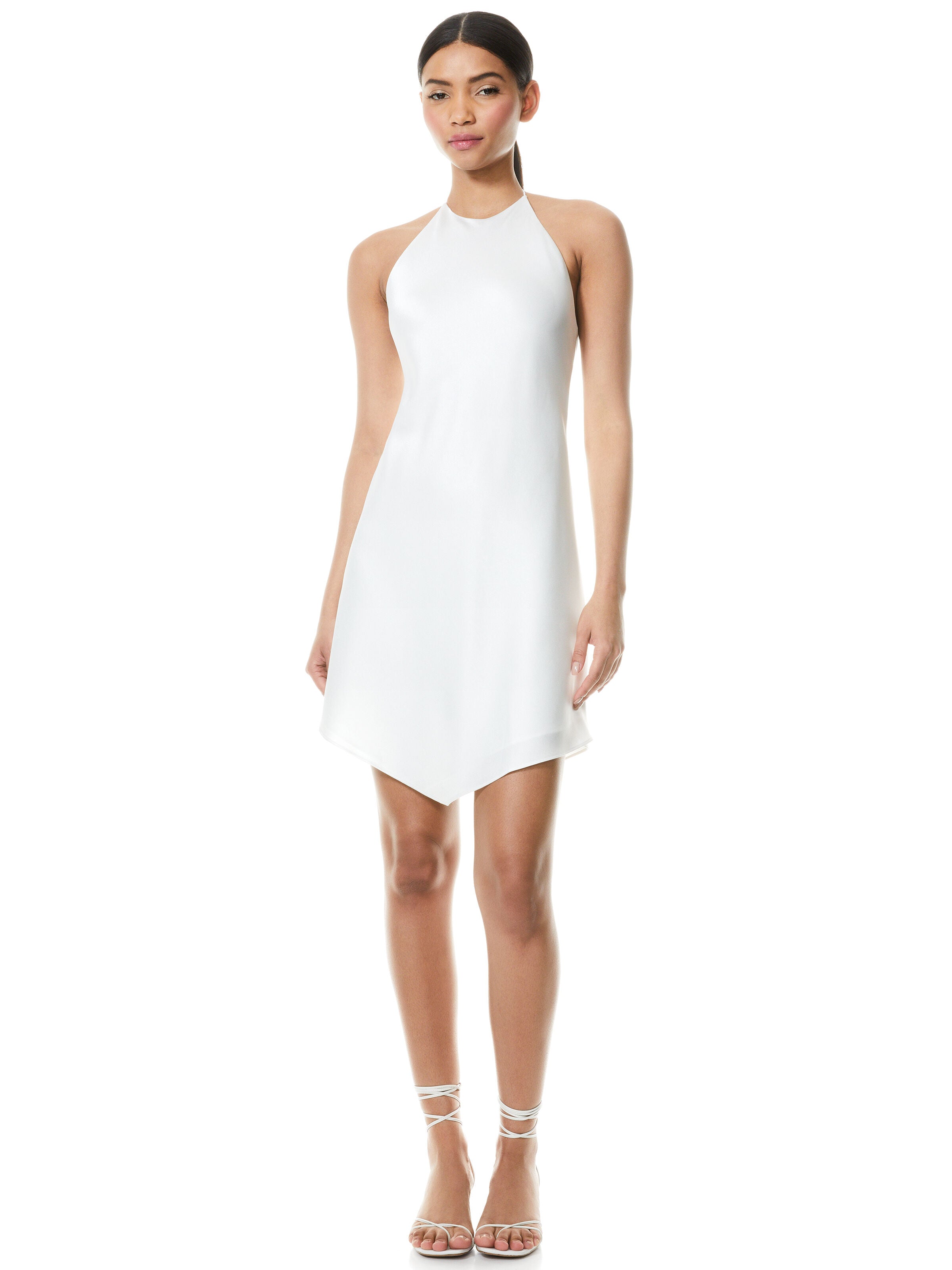 FRANCENE HANDKERCHIEF HEM MINI DRESS-ALICE + OLIVIA