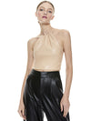 ZUMI VEGAN LEATHER CROP TOP-ALICE + OLIVIA