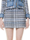 DONALD MINI SKIRT-BLUE EYES/MULTI-ALICE + OLIVIA
