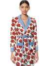 VERNA NOTCH COLLAR ROBE WITH TIE WAIST-ALICE + OLIVIA