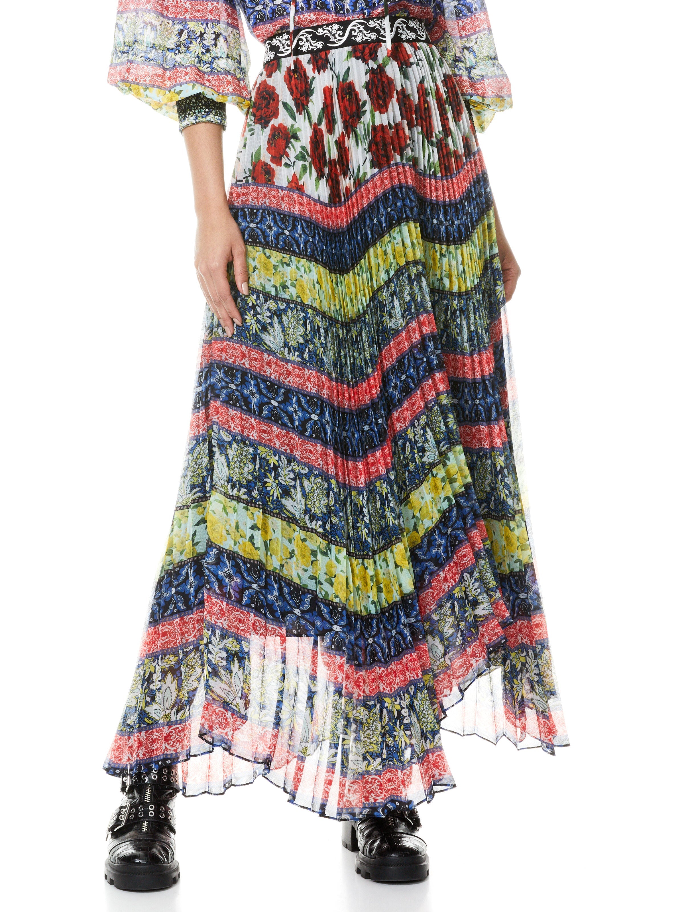 KATZ PLEATED MAXI SKIRT-ALICE + OLIVIA
