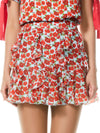 SHERLEY FLORAL MINI SKIRT-FORGET ME NOT SM BRIGHT POPPY-ALICE + OLIVIA