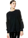 CHARLOTTE LACE SLEEVE SWEATSHIRT-ALICE + OLIVIA