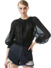 CHERELLE BUTTON FRONT BLOUSE-ALICE + OLIVIA