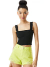 PENELOPE SMOCKED CROP TOP-ALICE + OLIVIA