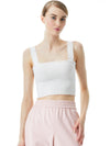 PENELOPE SMOCKED CROP TOP-ALICE + OLIVIA