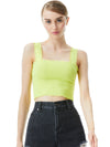 PENELOPE SMOCKED CROP TOP-ALICE + OLIVIA