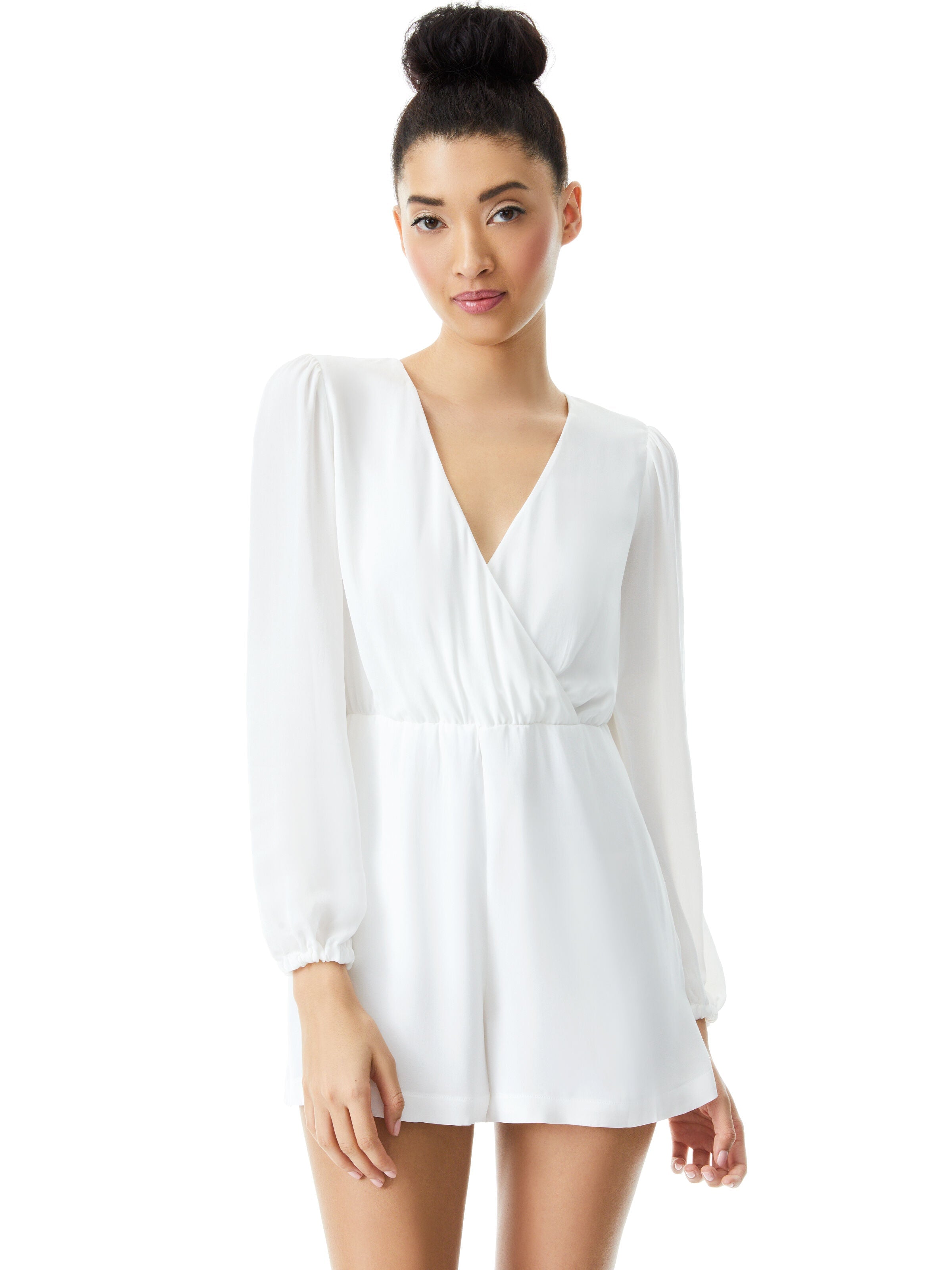 SINCLAIR V-NECK ROMPER-ALICE + OLIVIA