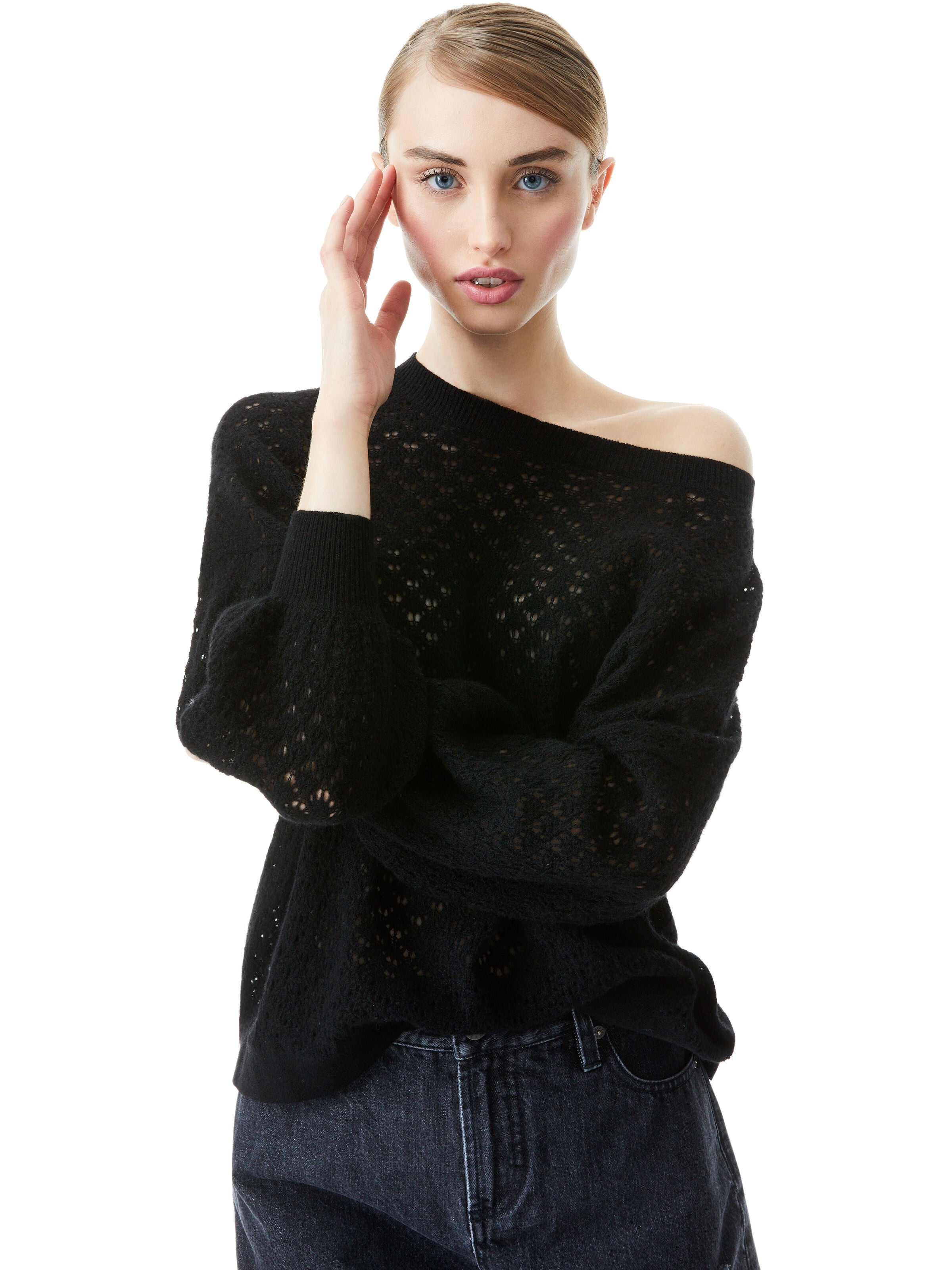 SAFFI POINTELLE PULLOVER-ALICE + OLIVIA