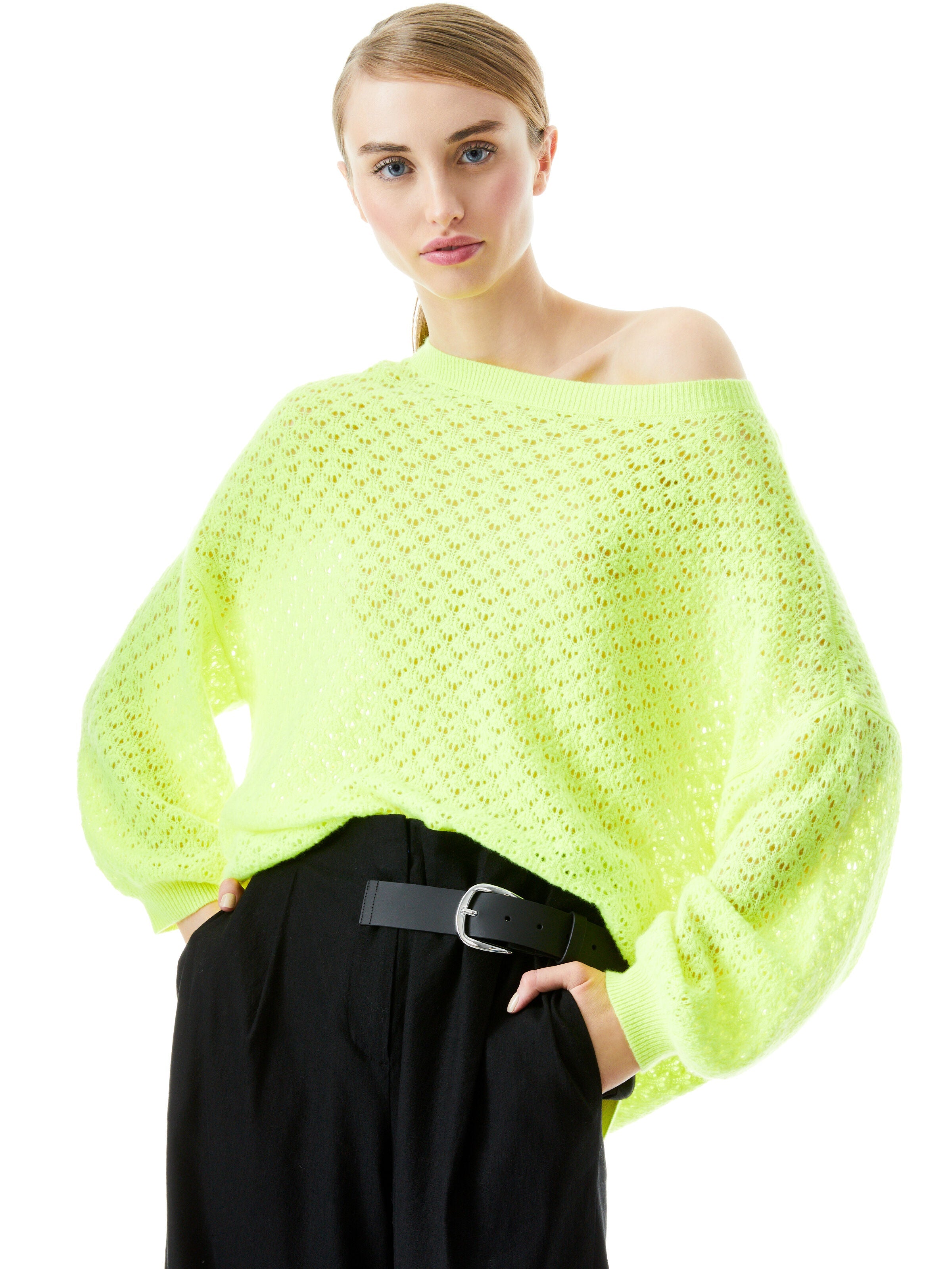 SAFFI POINTELLE PULLOVER-ALICE + OLIVIA