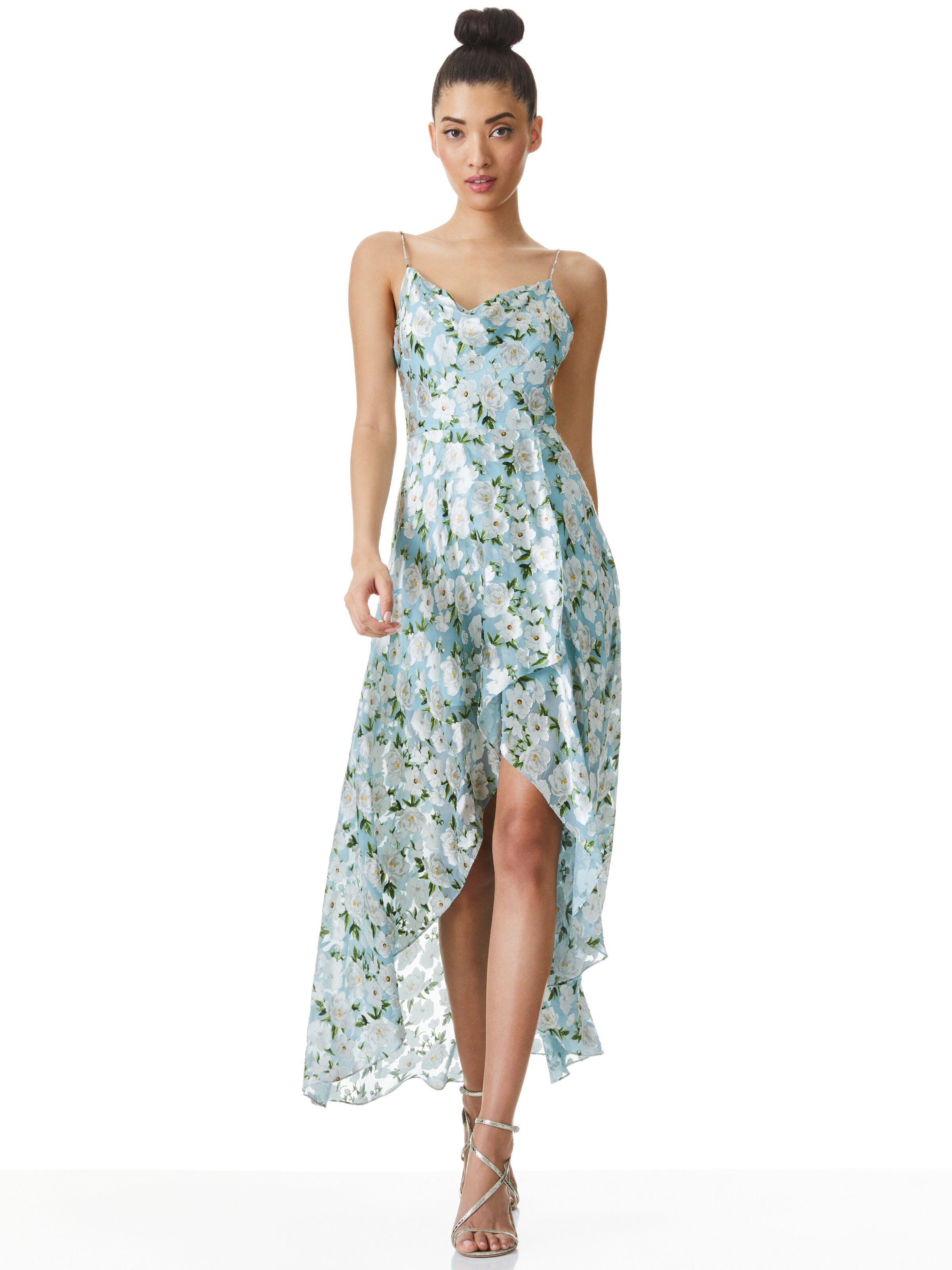 CHRISTINA ASYMMETRICAL MIDI DRESS-ALICE + OLIVIA