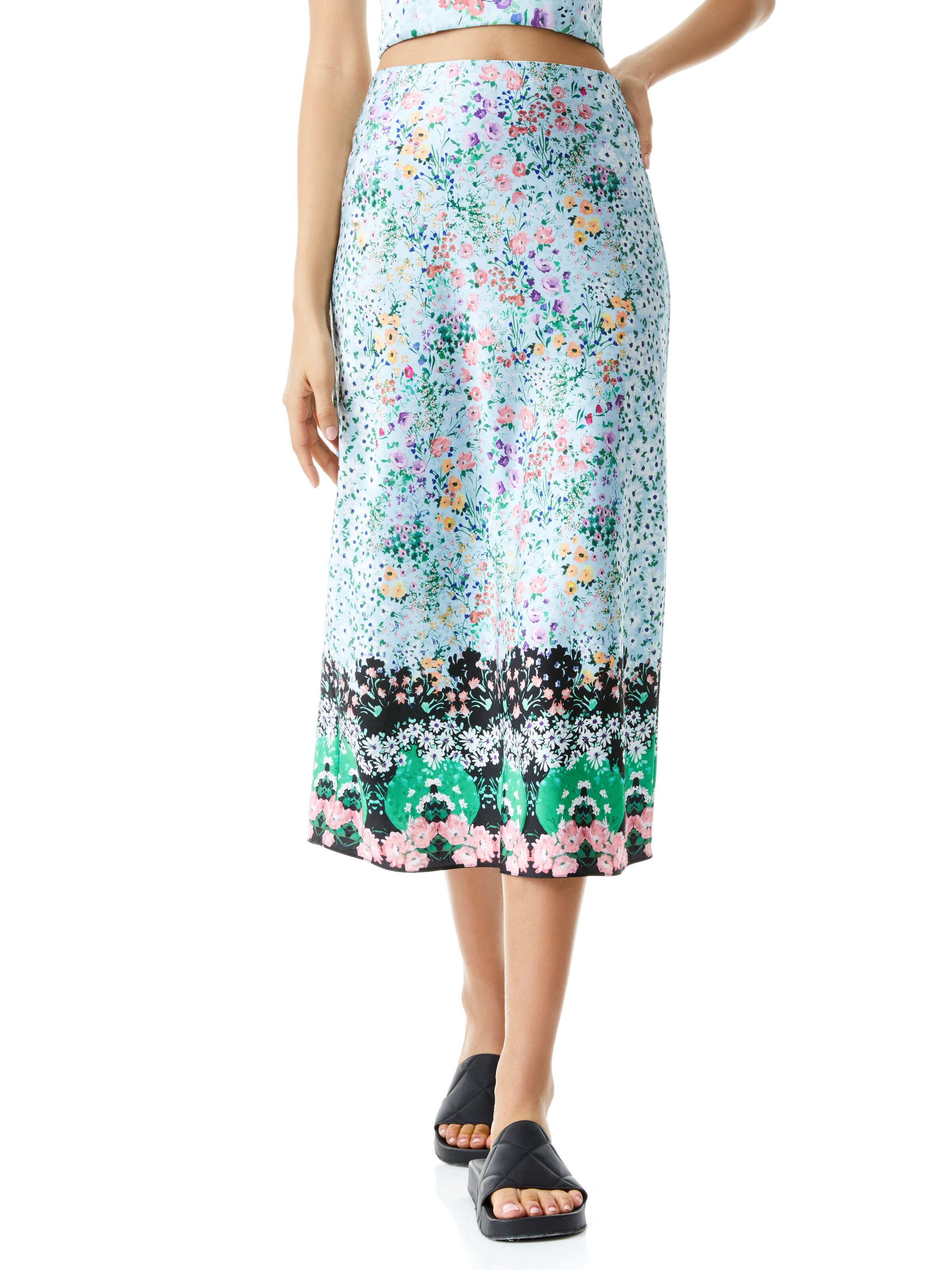 MAEVE FLORAL MIDI SLIP SKIRT-ALICE + OLIVIA