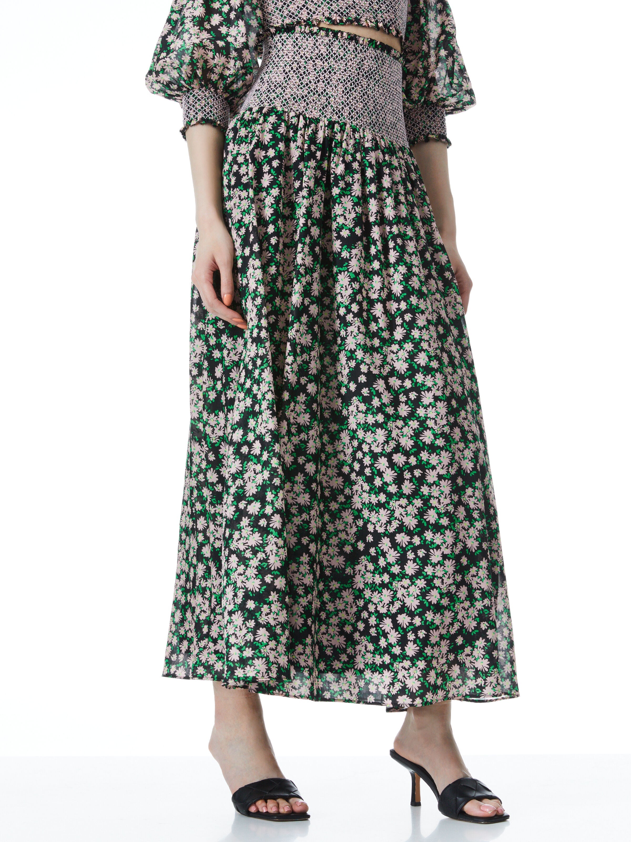CECIL FLORAL MIDI SKIRT-ALICE + OLIVIA