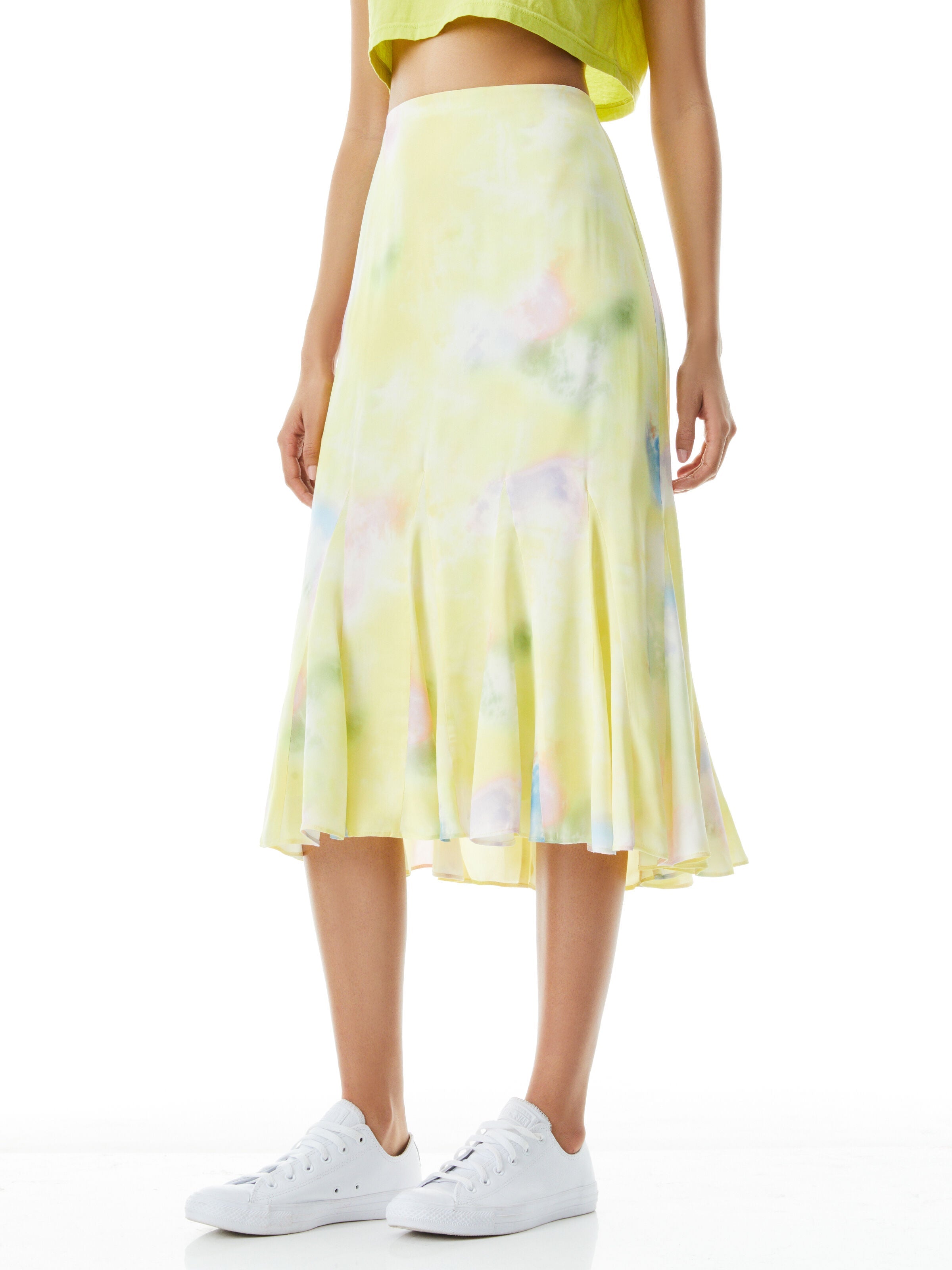 JACQUELINE TIE DYE MIDI SKIRT-ALICE + OLIVIA