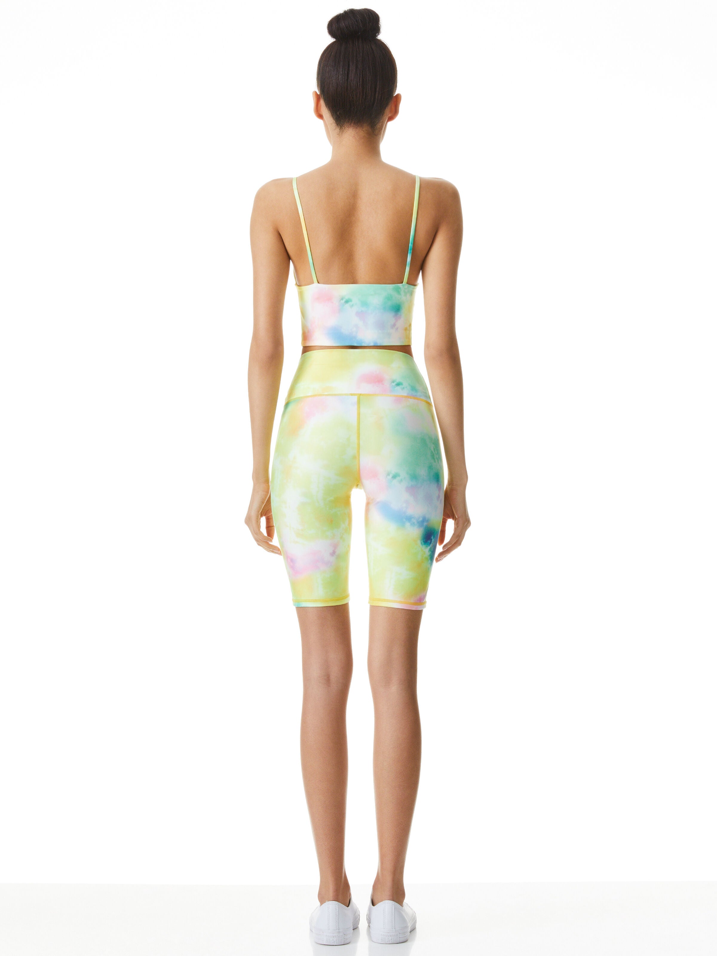 AARON HIGH WAIST BIKER SHORT-BEACHSIDE TIE DYE-ALICE + OLIVIA
