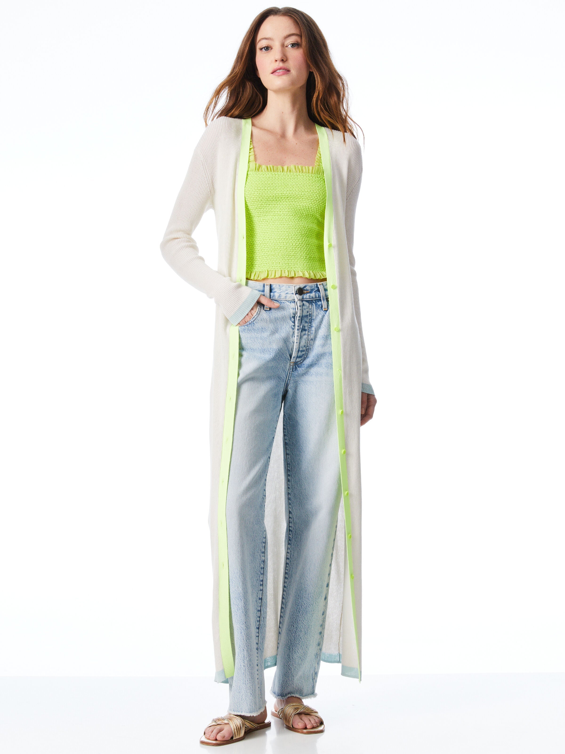 ARIA SLIM LONG CARDIGAN-ALICE + OLIVIA