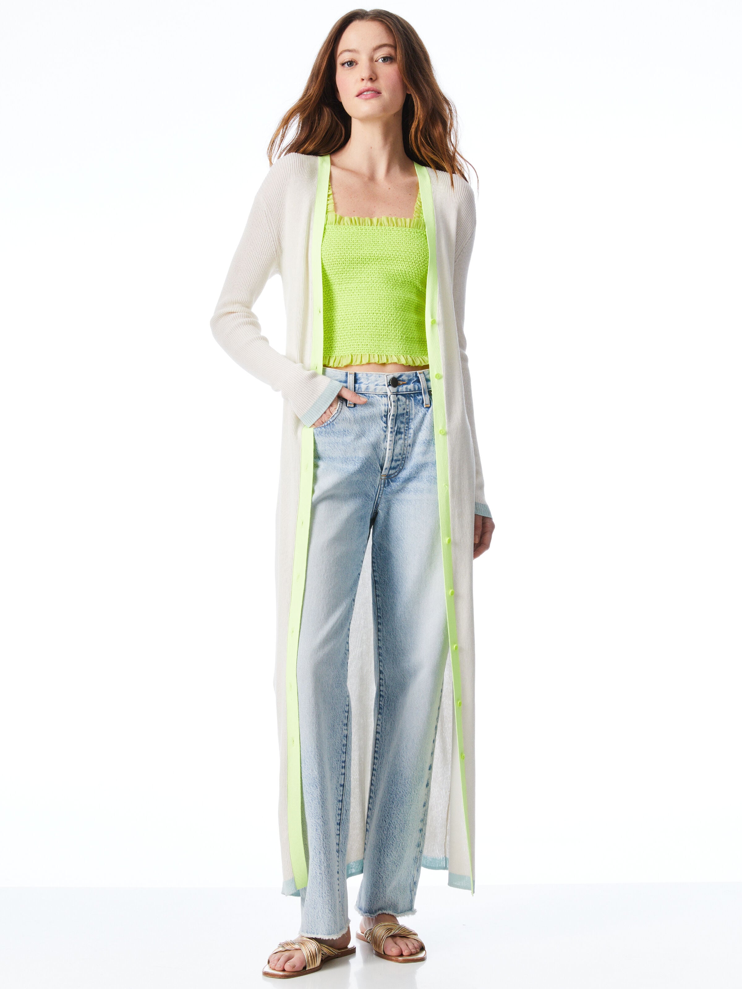 ARIA SLIM LONG CARDIGAN-ALICE + OLIVIA