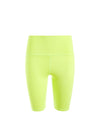 AARON HIGH WAIST BIKER SHORT-NEON KEYLIME-ALICE + OLIVIA