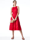 HARTLEY OPEN BACK MIDI DRESS-RUBY-ALICE + OLIVIA