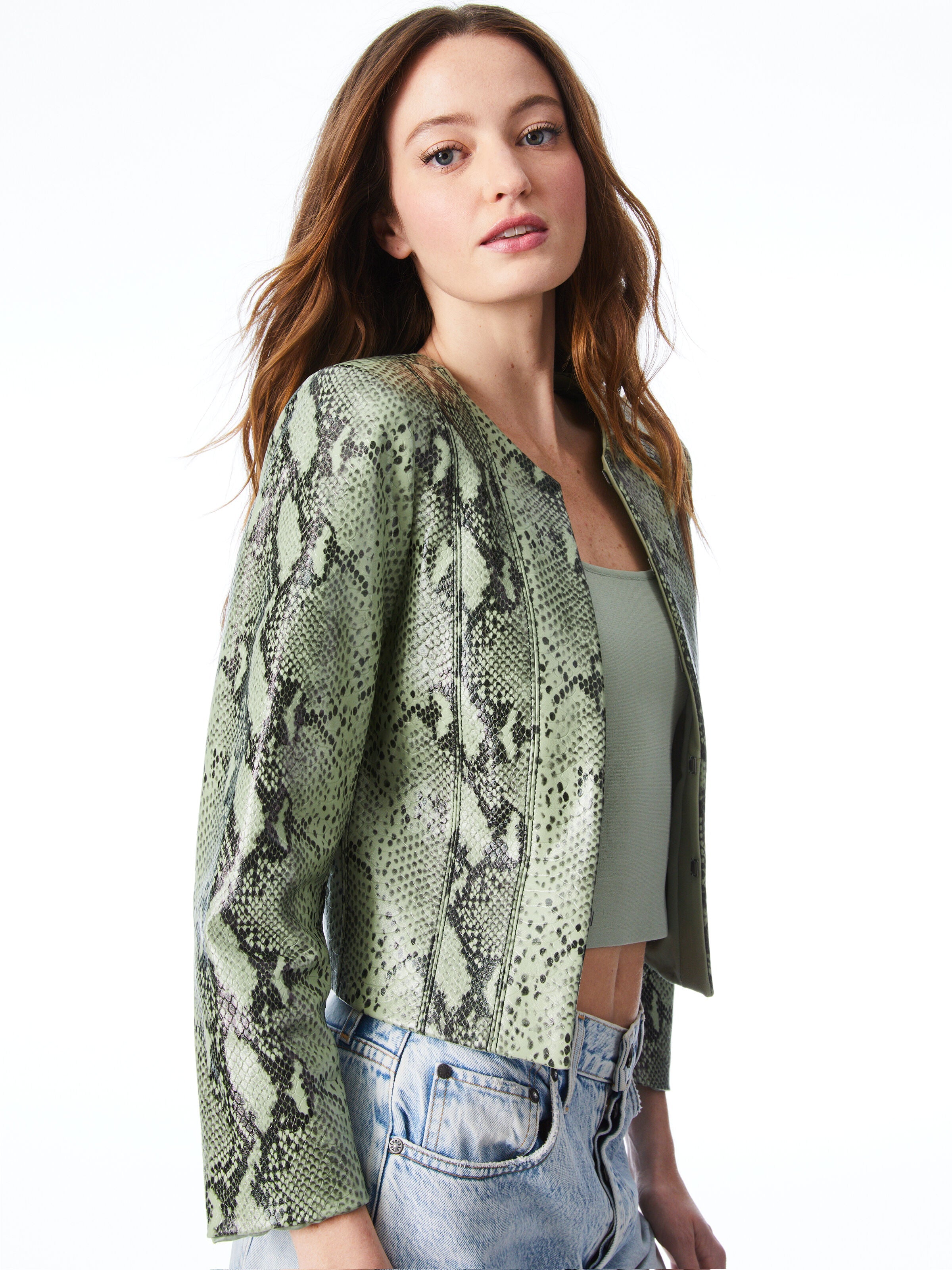 KIDMAN LEATHER JACKET-SAGE-ALICE + OLIVIA