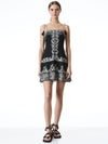 GLINDA BUTTON FRONT MINI DRESS-BLOCK ART BLACK MULTI-ALICE + OLIVIA