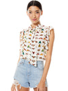 ROBBIE BUTTERFLY BLOUSE-FLY AWAY-ALICE + OLIVIA
