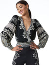 CATHERINE BLOUSON SLEEVE TOP-ALICE + OLIVIA