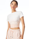 CINDY OMBRE CLASSIC CROPPED TEE-ALICE + OLIVIA