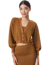 ZELINA METALLIC CARDIGAN-ALICE + OLIVIA