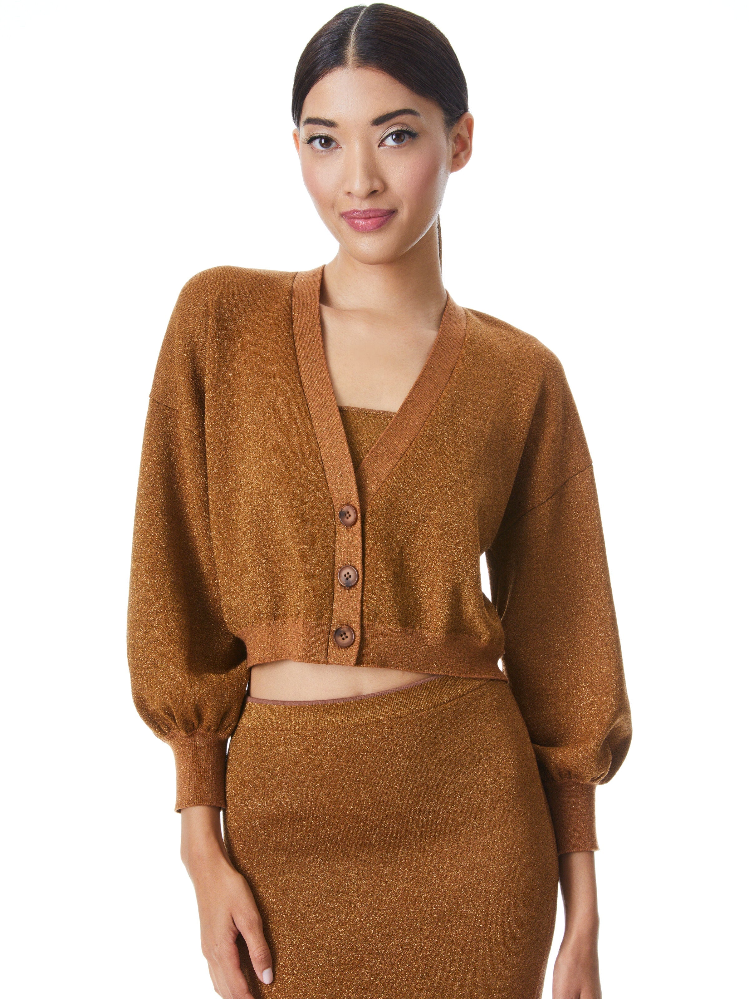 ZELINA METALLIC CARDIGAN