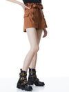 LAURINE PAPER BAG SHORT-CAMEL-ALICE + OLIVIA