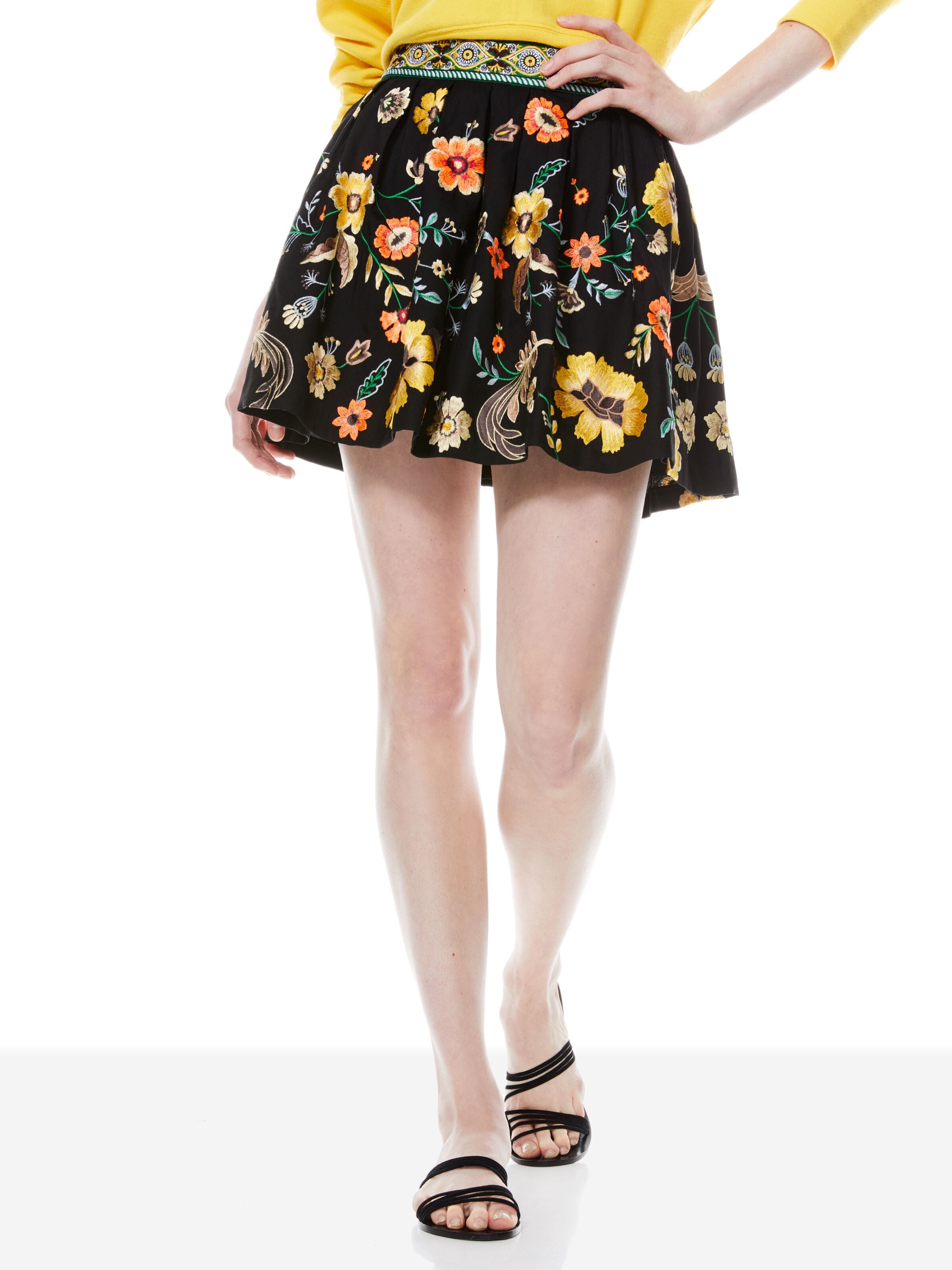 FIZER EMBROIDERED MINI SKIRT-ALICE + OLIVIA
