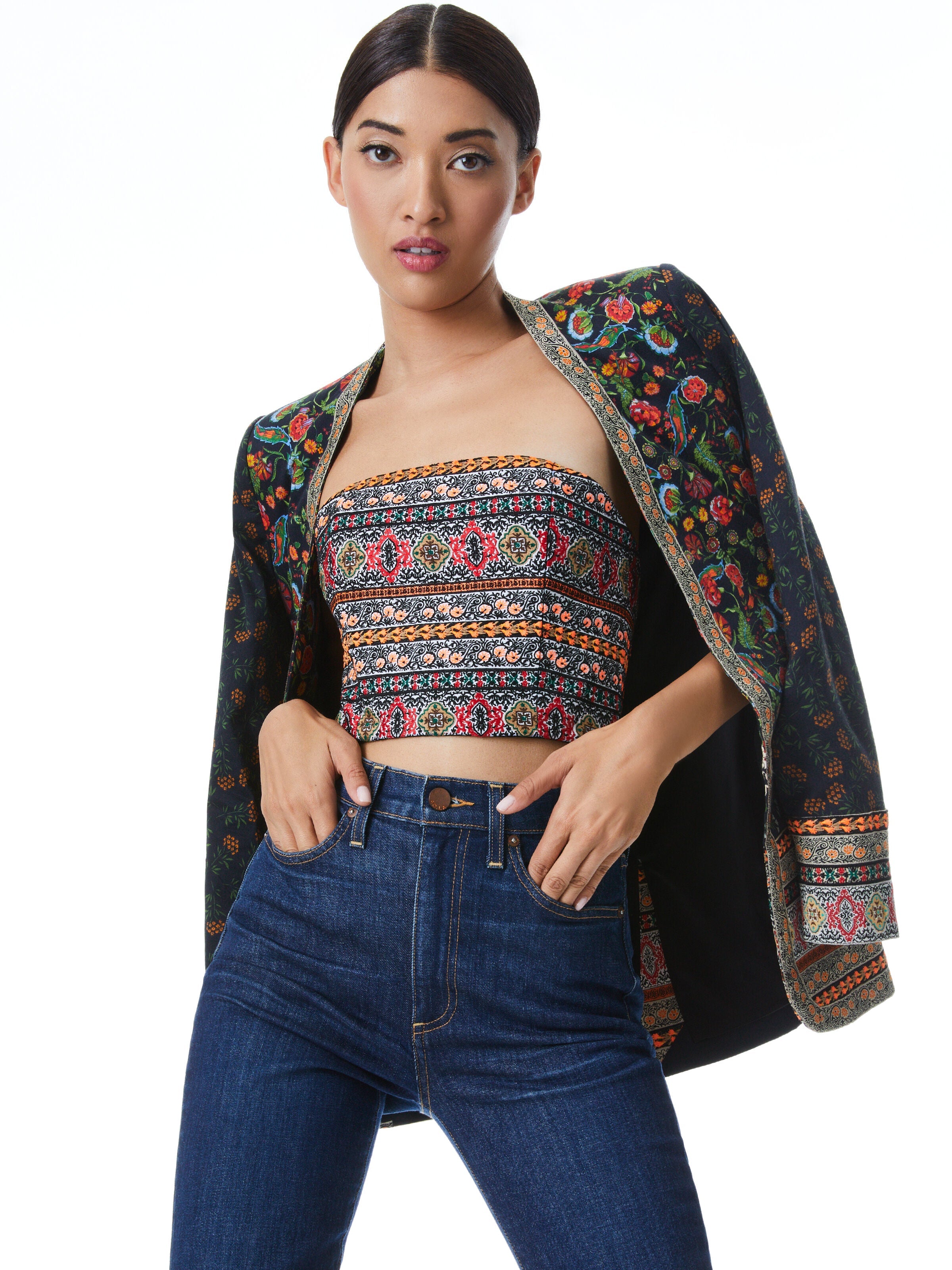 CHRISELLE EMBROIDERED BLAZER-ALICE + OLIVIA