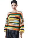 CLAUDETTE FRINGE PULLOVER-MULTI-ALICE + OLIVIA