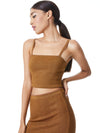 CLARITA METALLIC CROPPED TANK-BRONZE-ALICE + OLIVIA