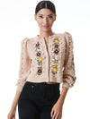 KITTY PUFF SLEEVE CARDIGAN-ALICE + OLIVIA