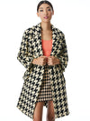 STEFAN HOUNDSTOOTH COAT-BLACK/ALMOND-ALICE + OLIVIA