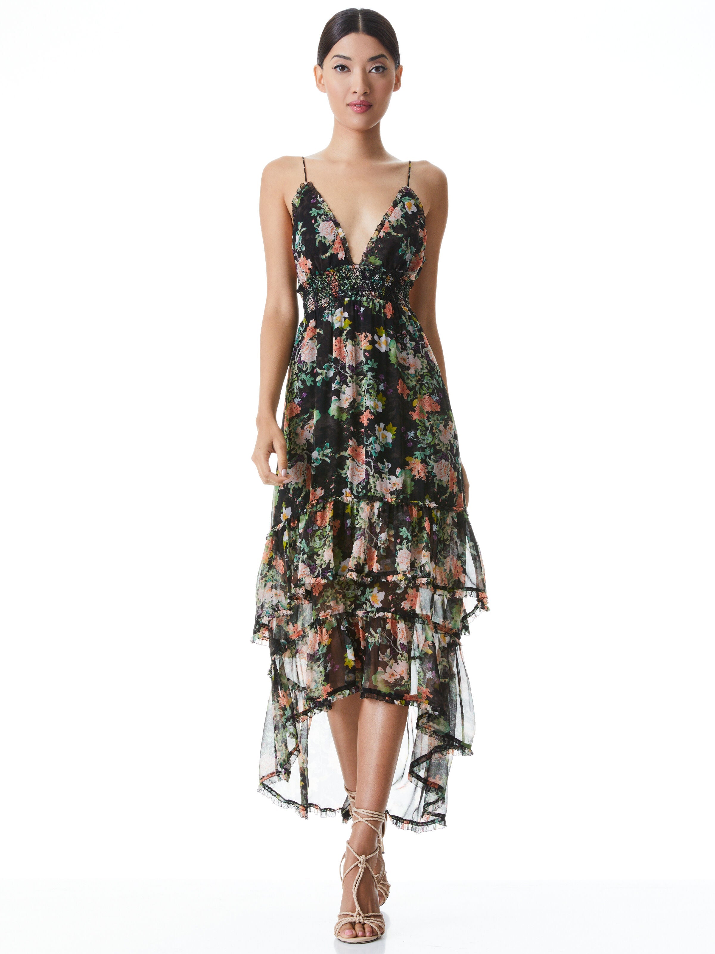 IMOGENE FLORAL MIDI DRESS-ALICE + OLIVIA
