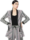 LINCOLN DRAWSTRING WAIST BLAZER-DREAM CASTLE/COMBO-ALICE + OLIVIA