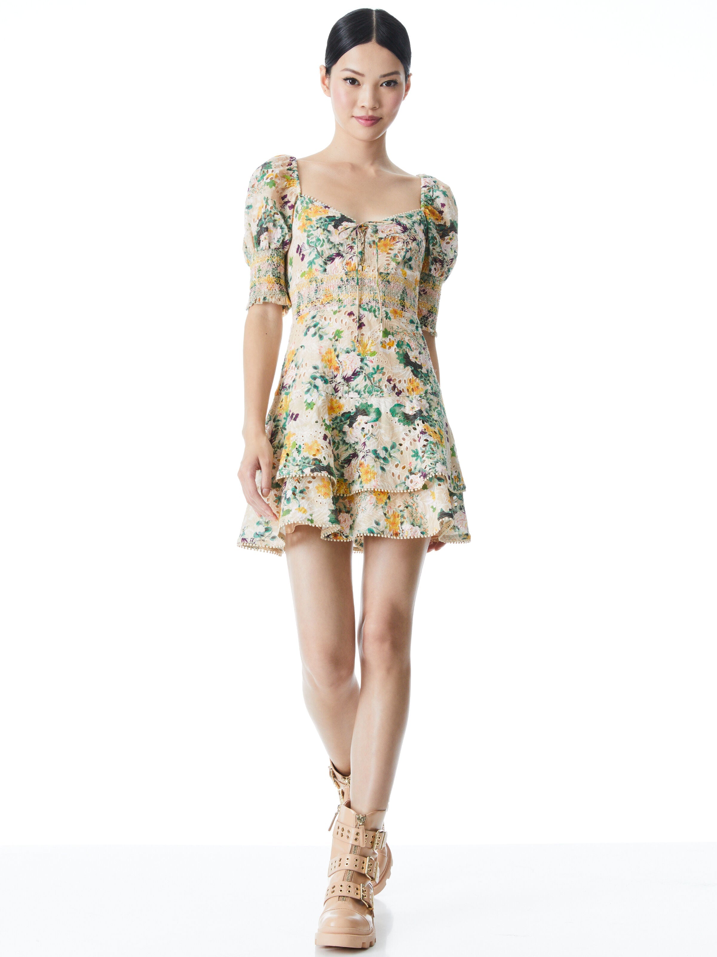 CRAWFORD SWEETHEART MINI DRESS-ALICE + OLIVIA